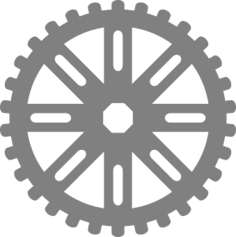 Industrial Gear Silhouette PNG