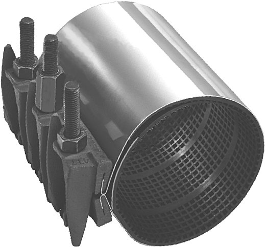 Industrial Metal Pipewith Flangeand Bolts PNG