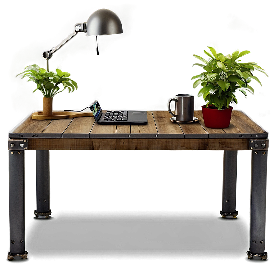 Industrial Office Desk Png Lde98 PNG