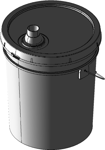 Industrial Plastic Bucketwith Lid PNG