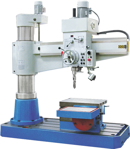 Industrial Radial Drill Machine PNG