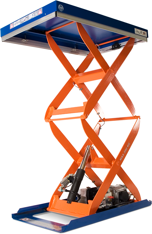 Industrial Scissor Lift Table PNG
