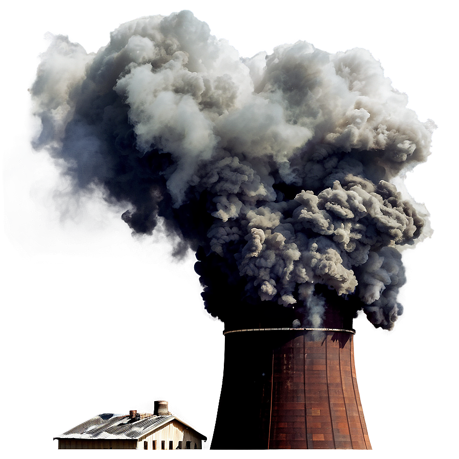 Industrial Smokestack Blast Png Ddr54 PNG