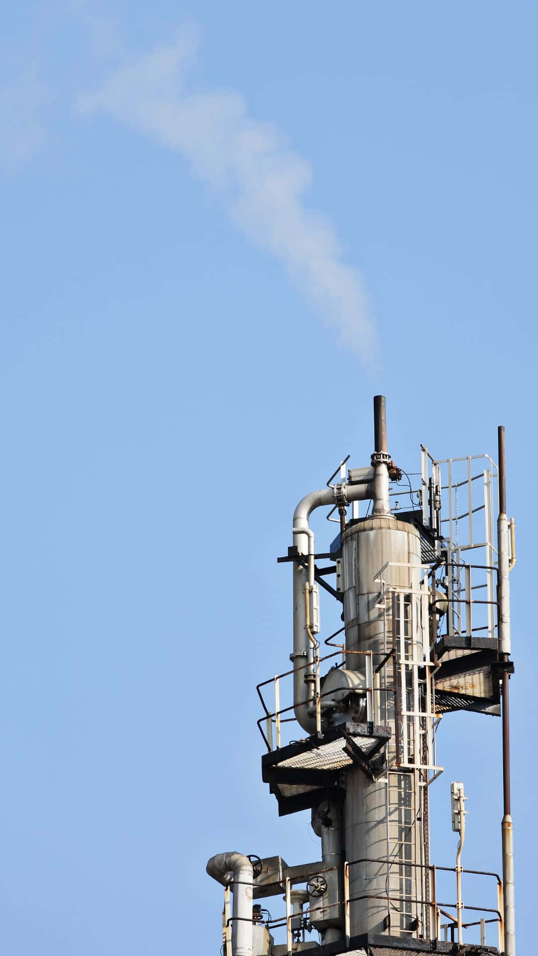 Industrial Smokestack Emissions Wallpaper