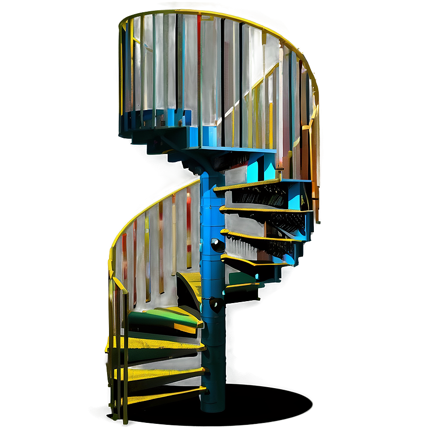 Industrial Spiral Staircase Png 49 PNG