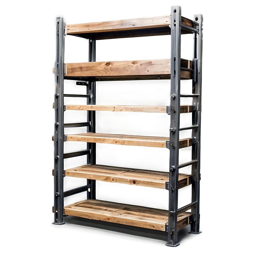 Industrial Style Bookshelf Png Pbe11 PNG