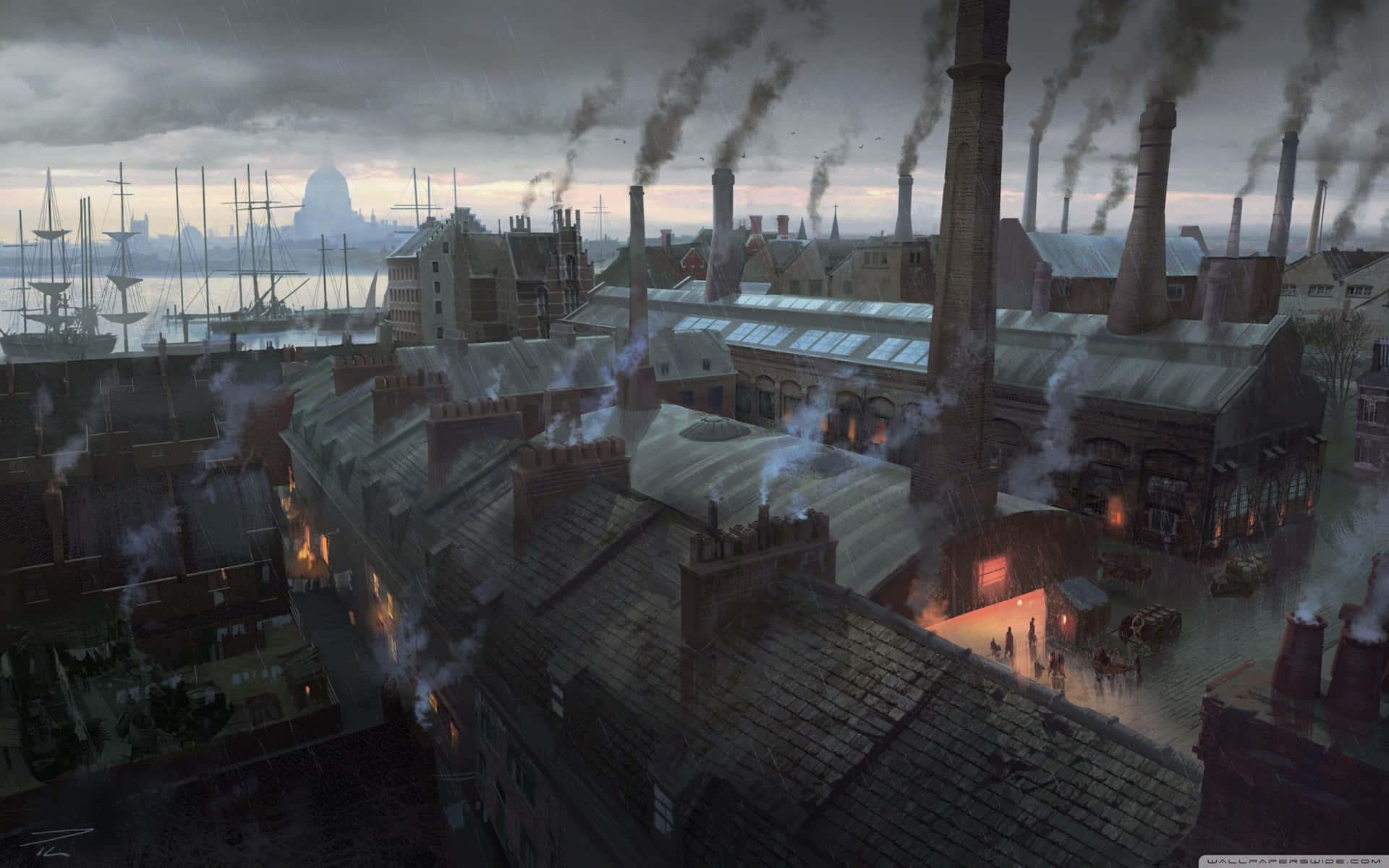 Industrious Factories In Assasin's Creed Wallpaper