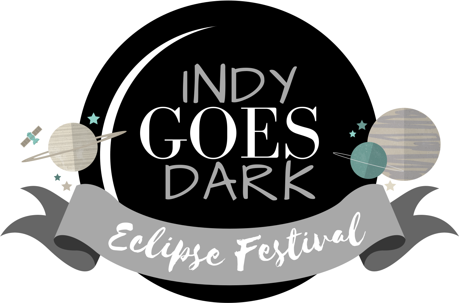 Indy Goes Dark Eclipse Festival Logo PNG