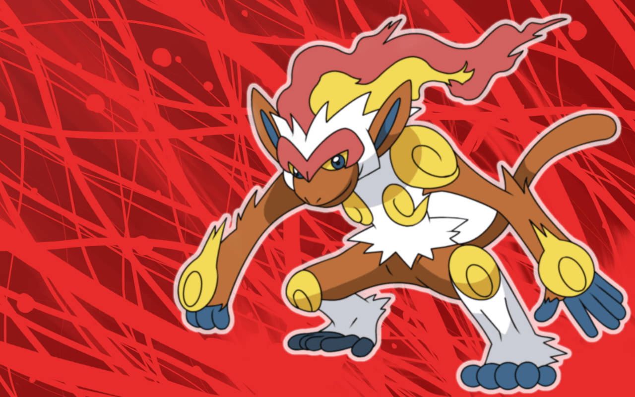 Infernape Red Abstract Wallpaper
