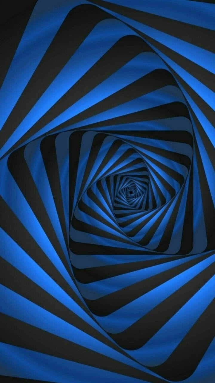 Infinite Blue Spiral Art Wallpaper