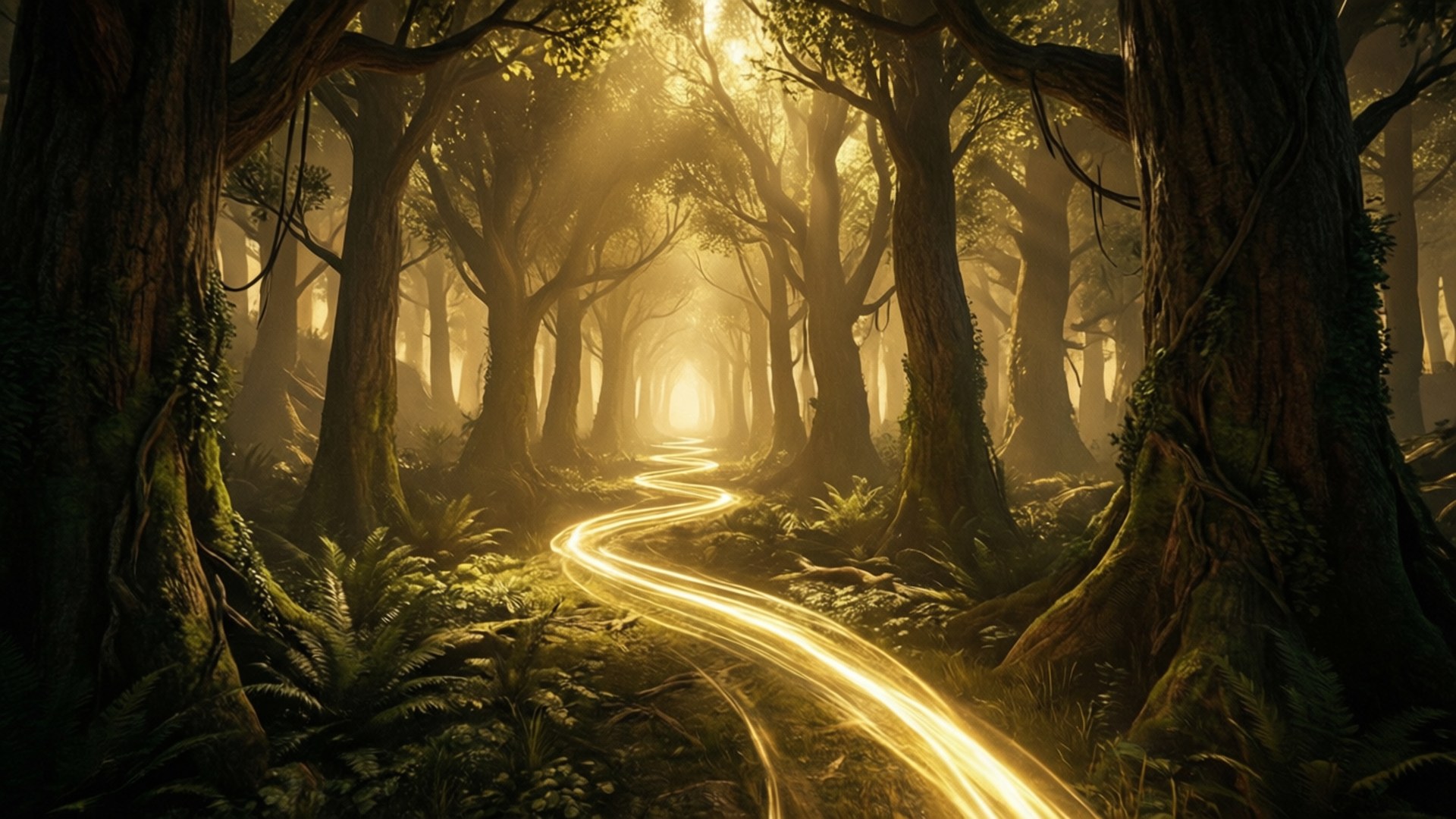 Chemin de la Forêt Infinie Fonds d'écran