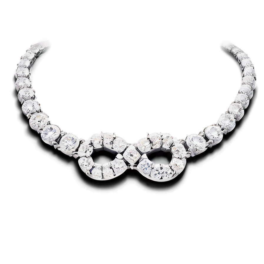Infinity Diamond Necklace Png 06262024 PNG