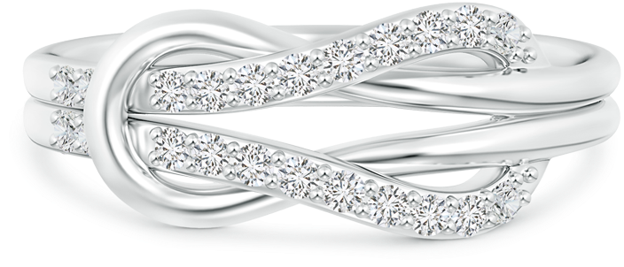 Infinity Diamond Ring Silver Design PNG