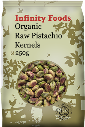 Infinity Foods Organic Raw Pistachio Kernels Packaging PNG