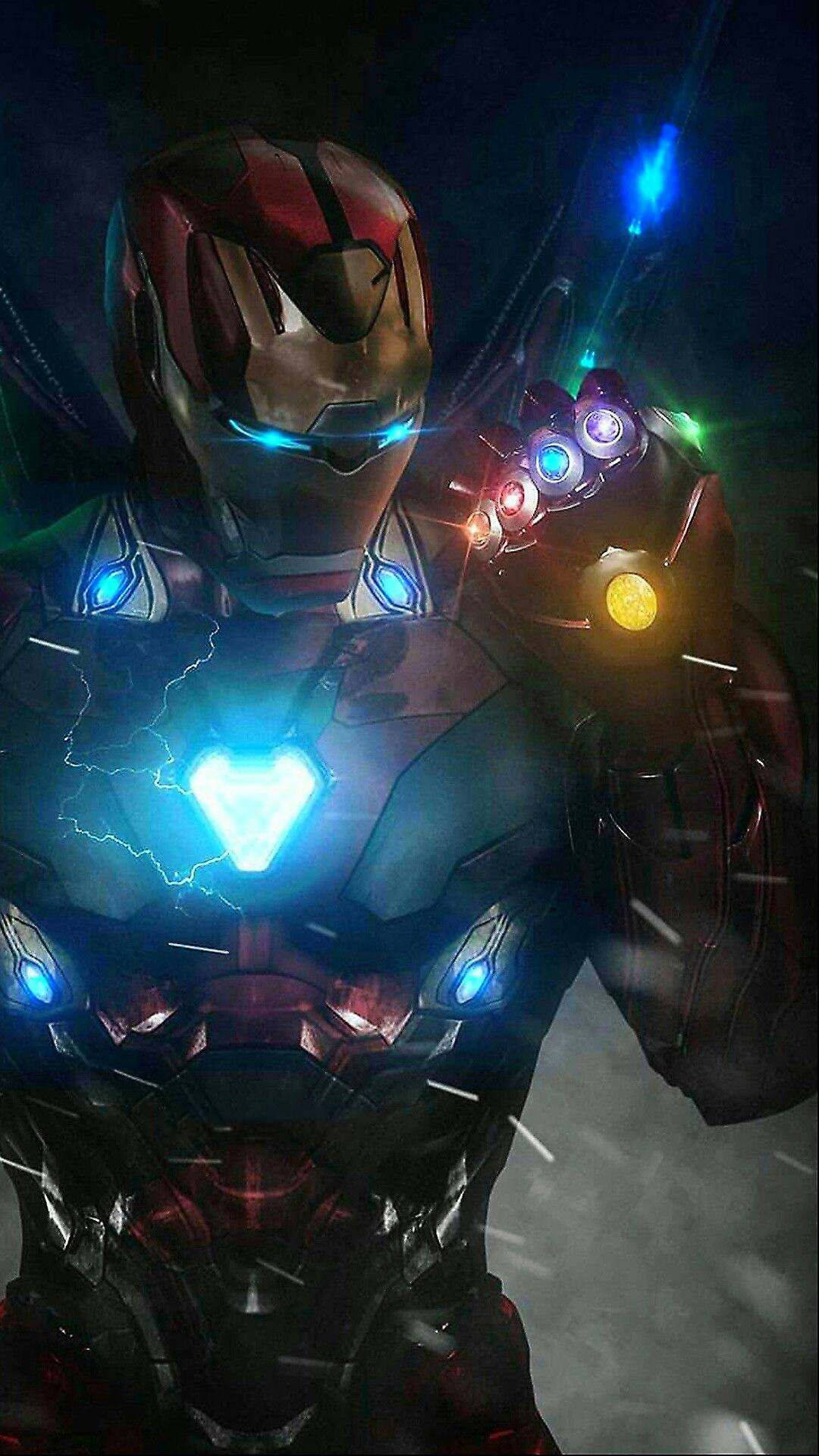 Infinity Gauntlet Indossato Da Iron Man Android Sfondo