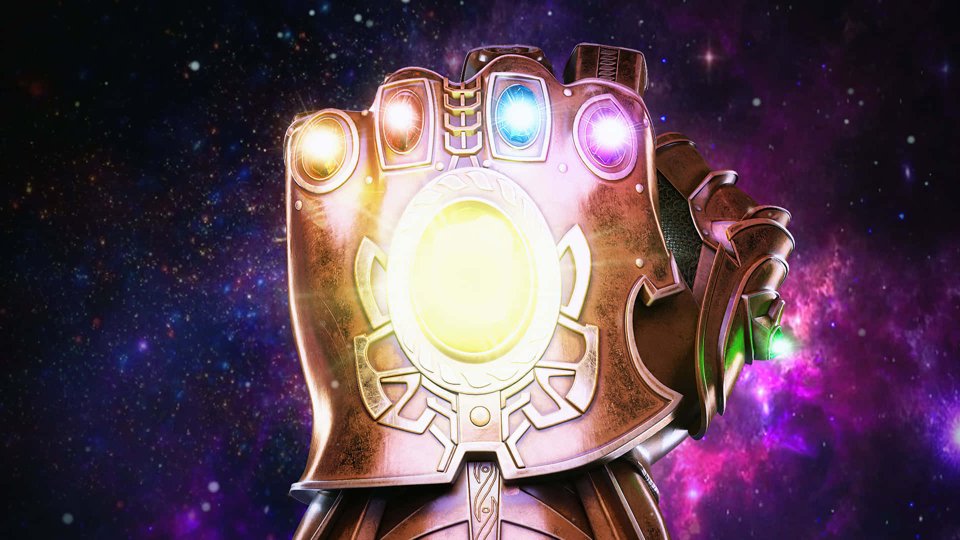 Caption: Mesmerizing Infinity Gems assembled in the Infinity Gauntlet Wallpaper