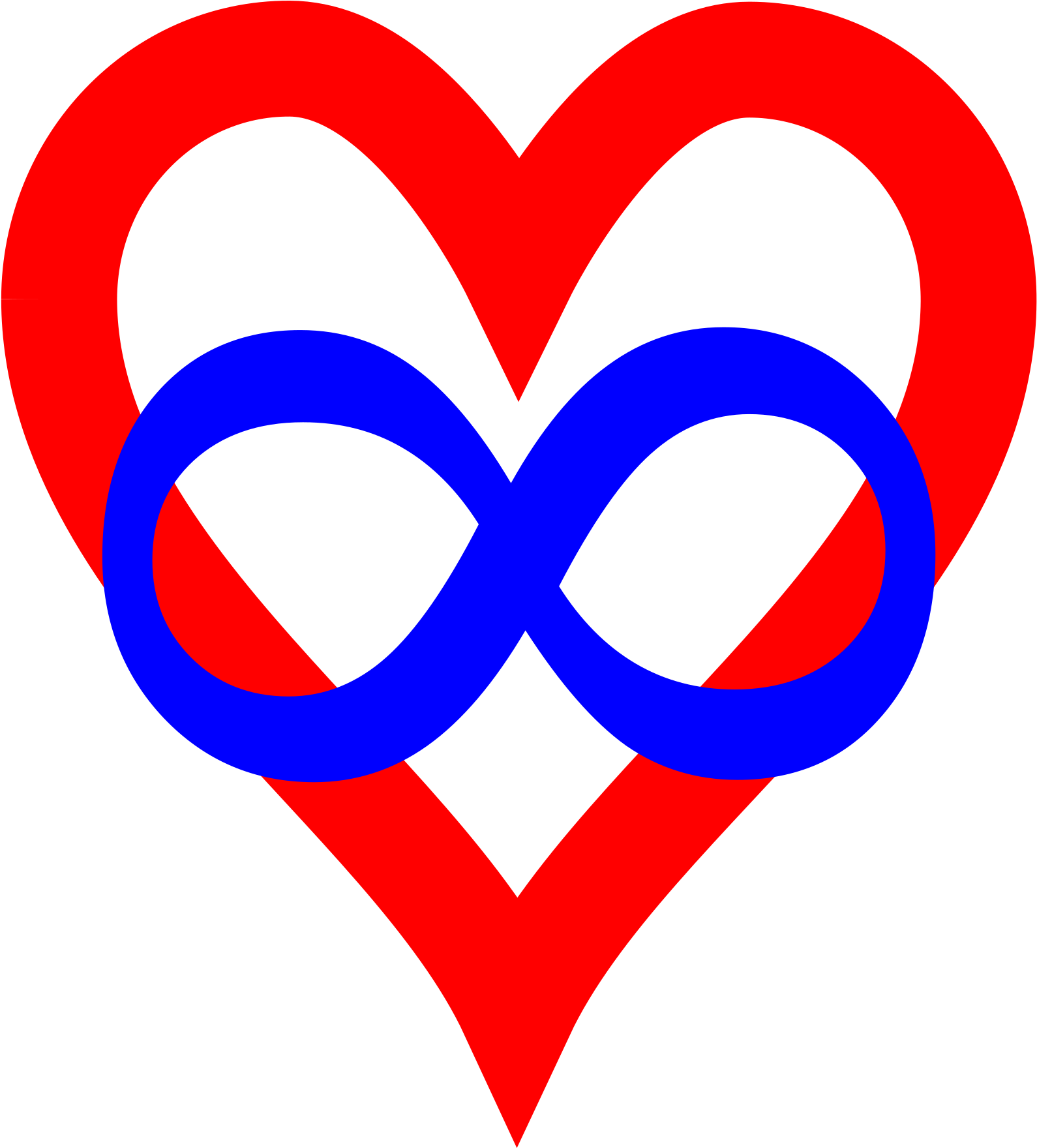 Infinity Heart Combination Graphic PNG