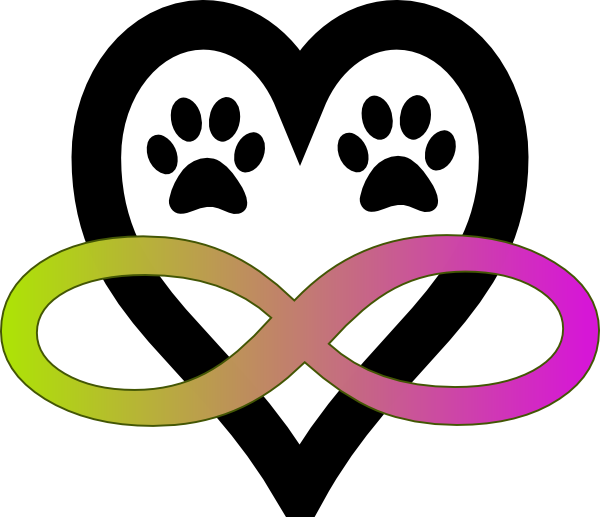 Infinity Love Paw Heart Graphic PNG