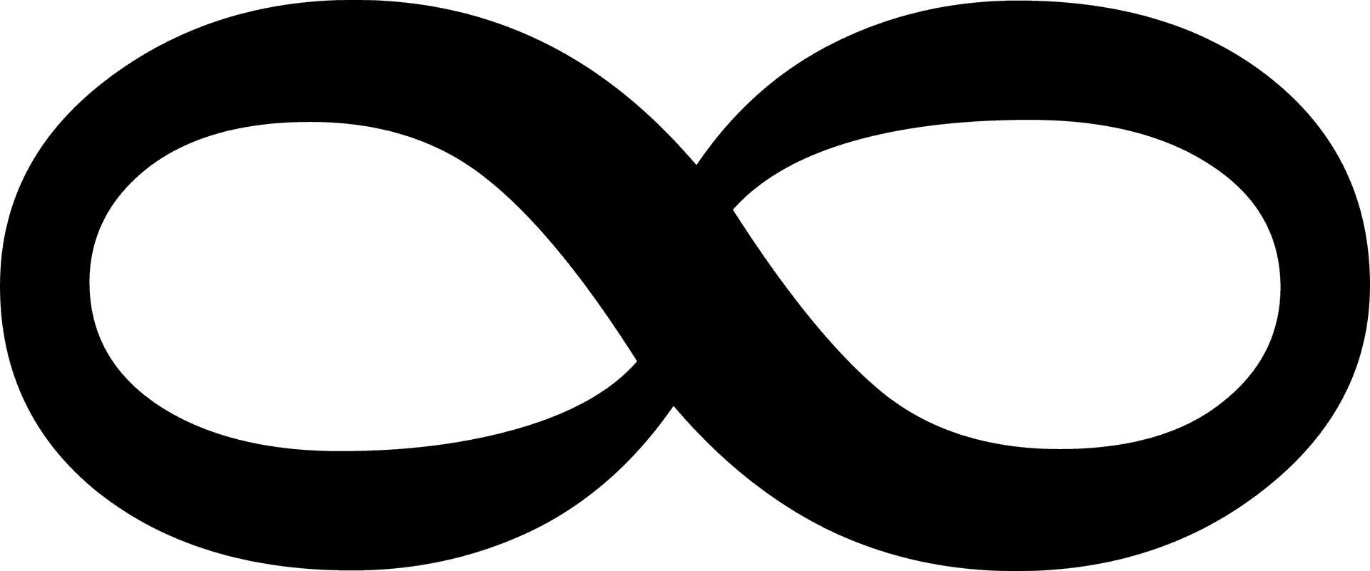 Infinity Symbol Black Silhouette PNG