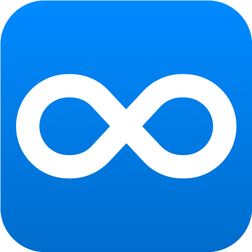 Infinity Symbol Blue Background PNG