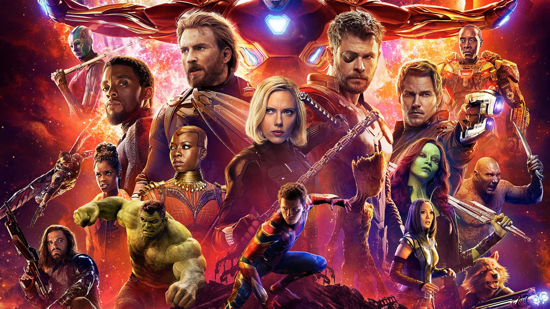 Avengersbereiten Sich Auf Die Epische Schlacht Von Infinity War Vor. Wallpaper