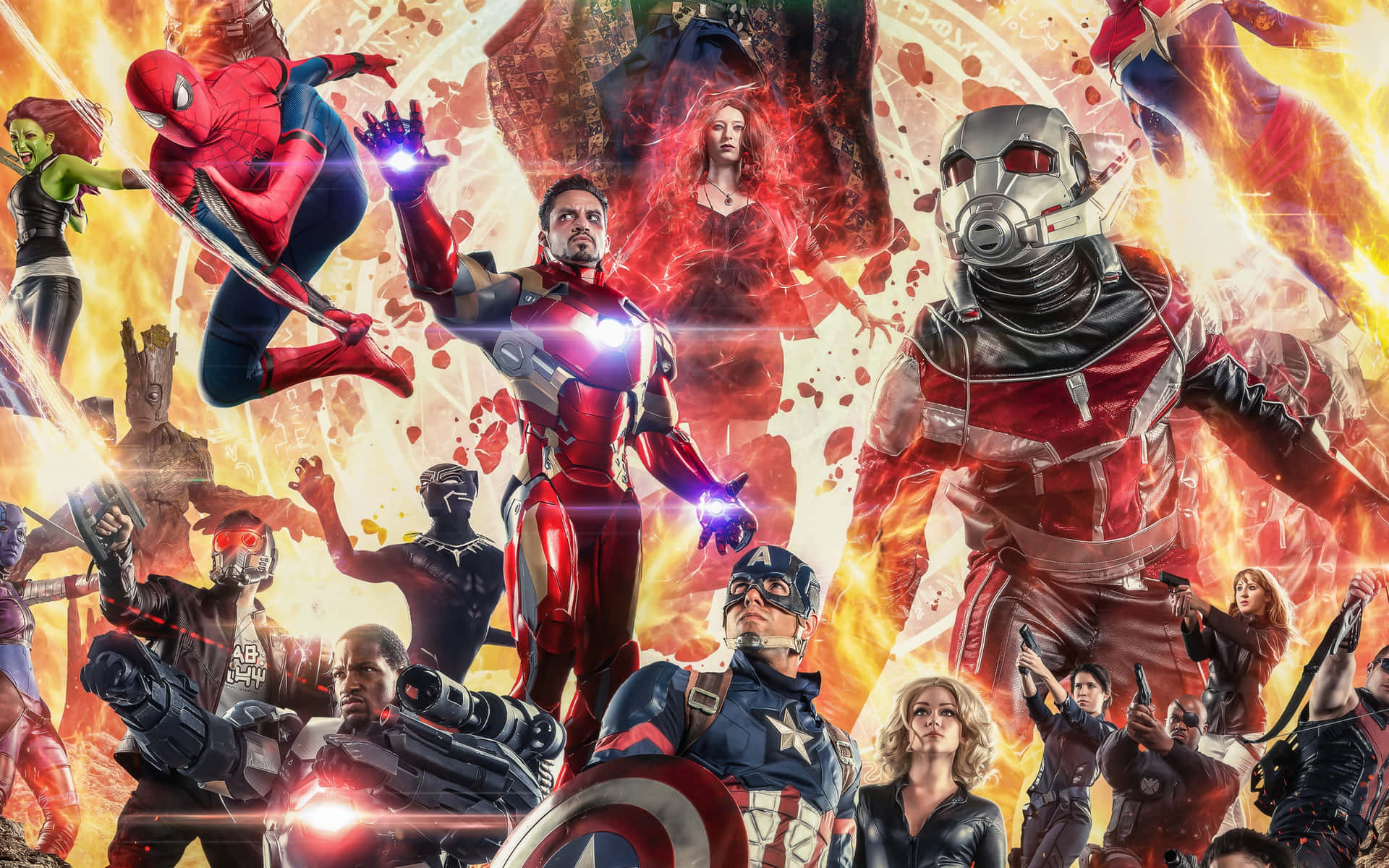De Avengers Samler Sig For At Genskabe Orden Wallpaper