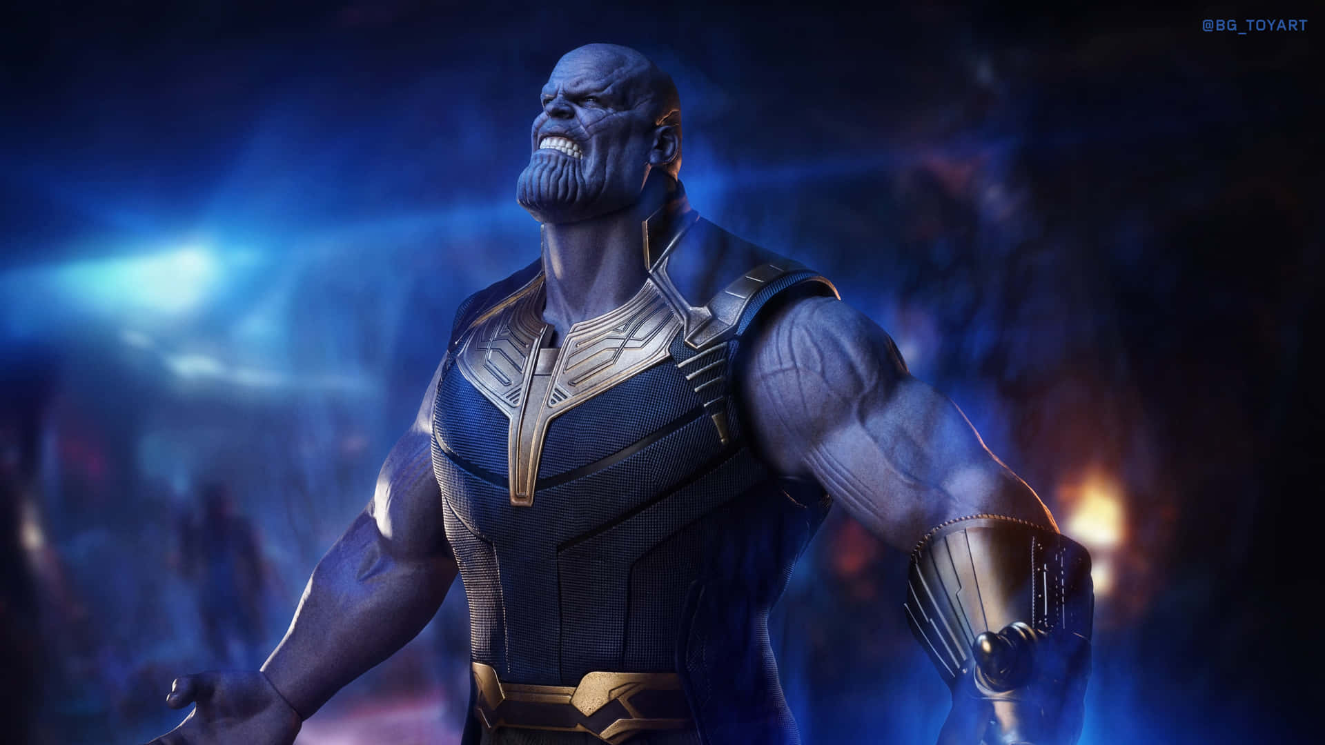 Imagenlos Vengadores Se Reúnen Asombrados Ante Thanos Fondo de pantalla