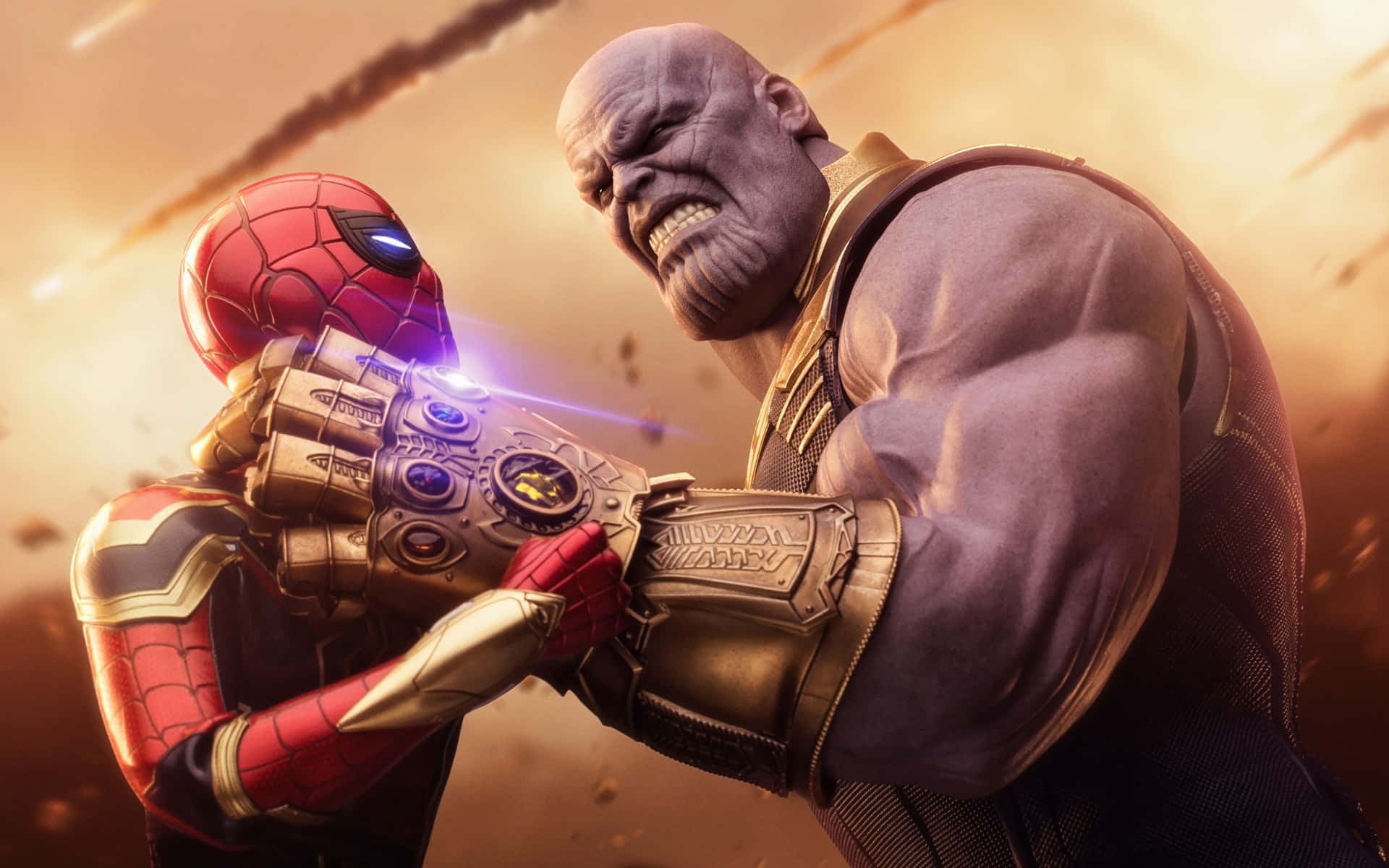 Detär Dags Att Möta Thanos I Marvels Film Från 2018, Avengers: Infinity War, När Vi Väljer Vår Nya Dator- Eller Mobiltelefon-bakgrundsbild. Wallpaper