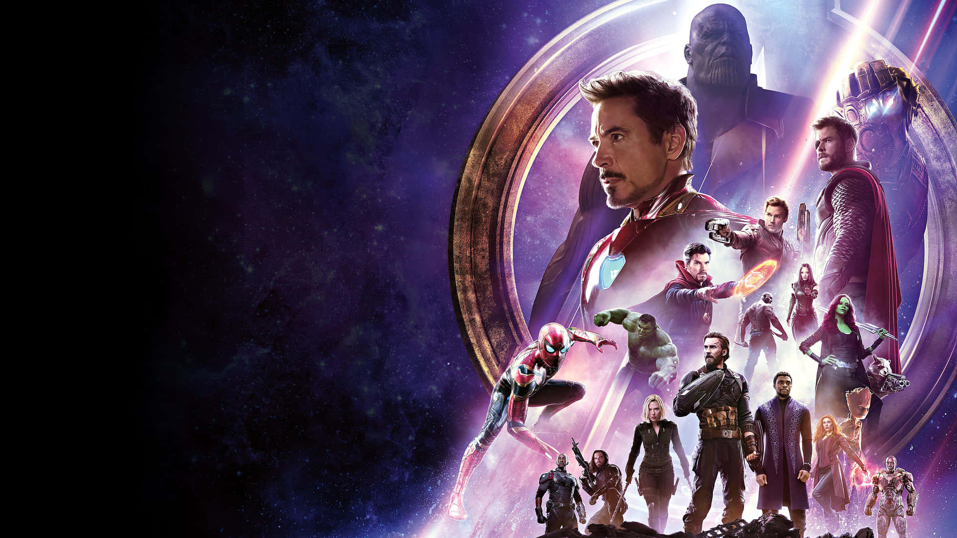 Attförena Avengers För Att Bekämpa Thanos. Wallpaper