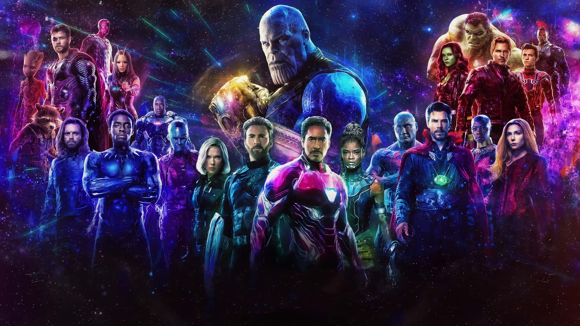 "Avengers Assemble - Protecting the Universe From the Evil Thanos" Wallpaper