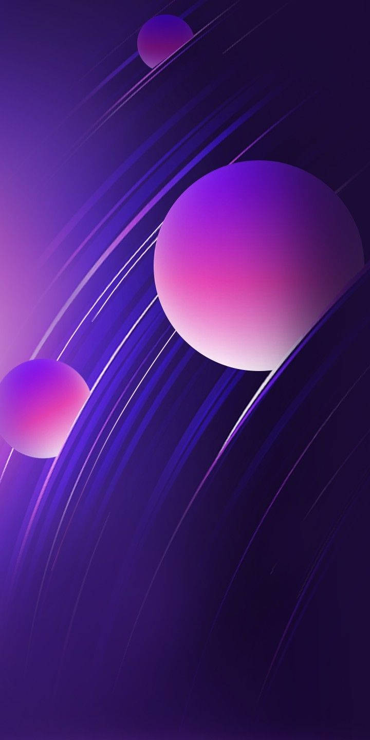 Infinix Abstract Gradient Purple Spheres Wallpaper