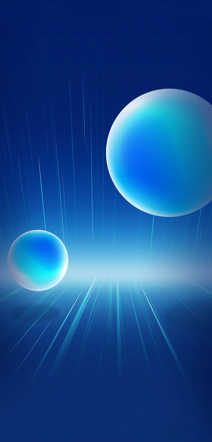 Infinix Hot 6 Blue Spheres Wallpaper
