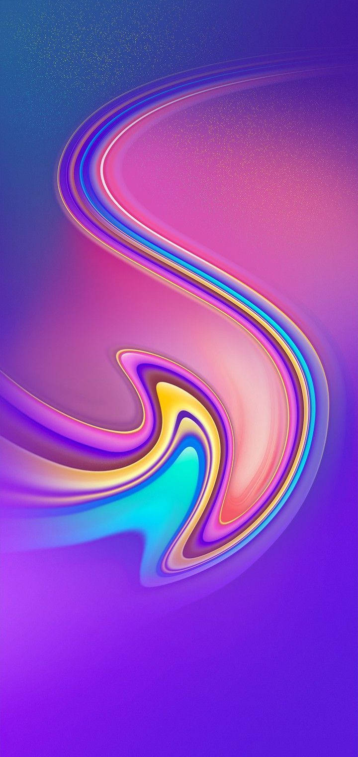 Infinix Psychedelic Abstract Holographic Waves Wallpaper