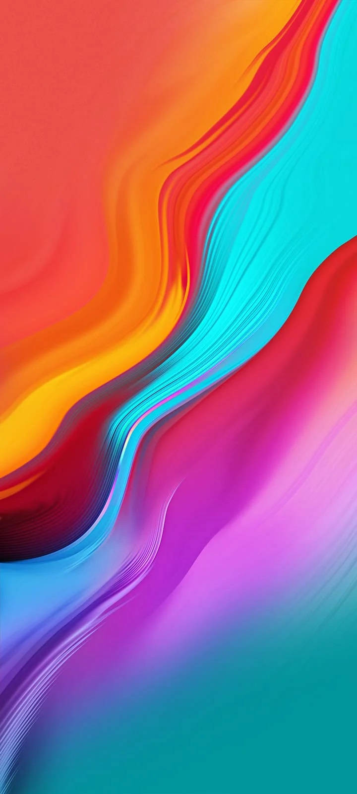 Infinix Smart 4 Abstract Colorful Curves Wallpaper