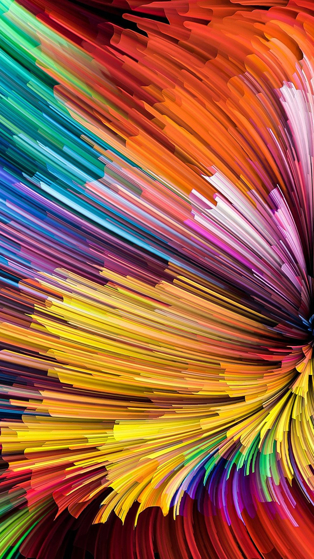 Infinix Zero Abstract Digital Art Rainbow Lines Wallpaper