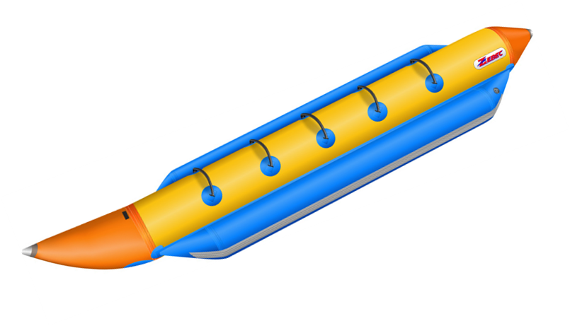 Inflatable Banana Boat Floating Watercraft PNG