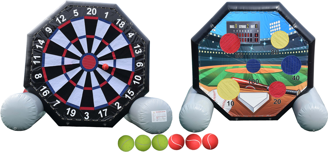 Inflatable Dartboardand Baseball Target Game PNG