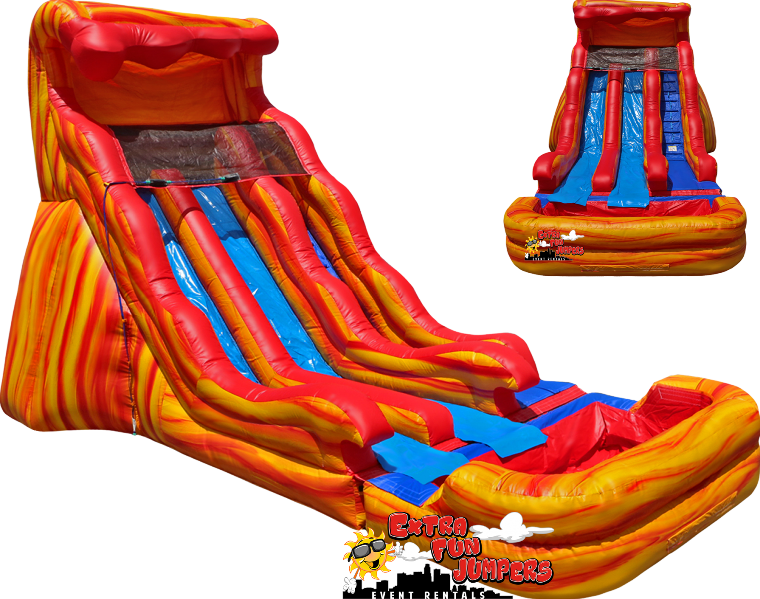 Inflatable Double Lane Slide Rental PNG