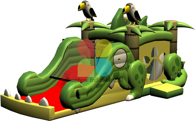 Inflatable Jungle Themed Slide PNG