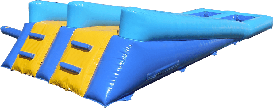 Inflatable Water Slide Blueand Yellow PNG