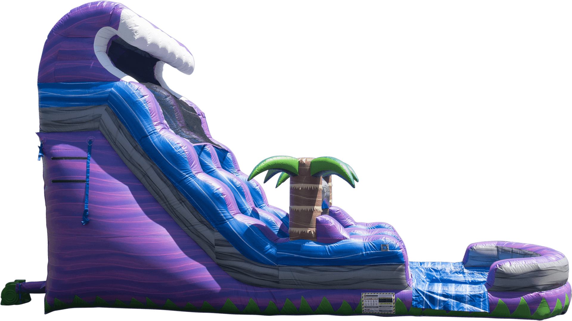Inflatable Water Slide With Pool PNG