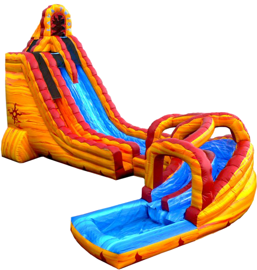 Inflatable Water Slideand Pool PNG
