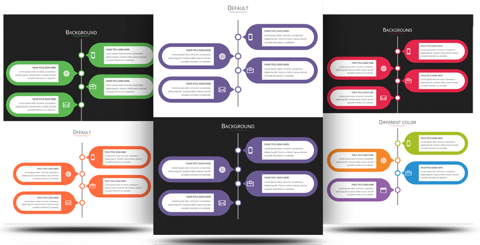 Infographic Flowchart Design Variations PNG