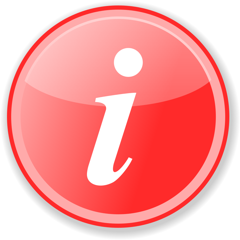 Information Icon Red Background PNG