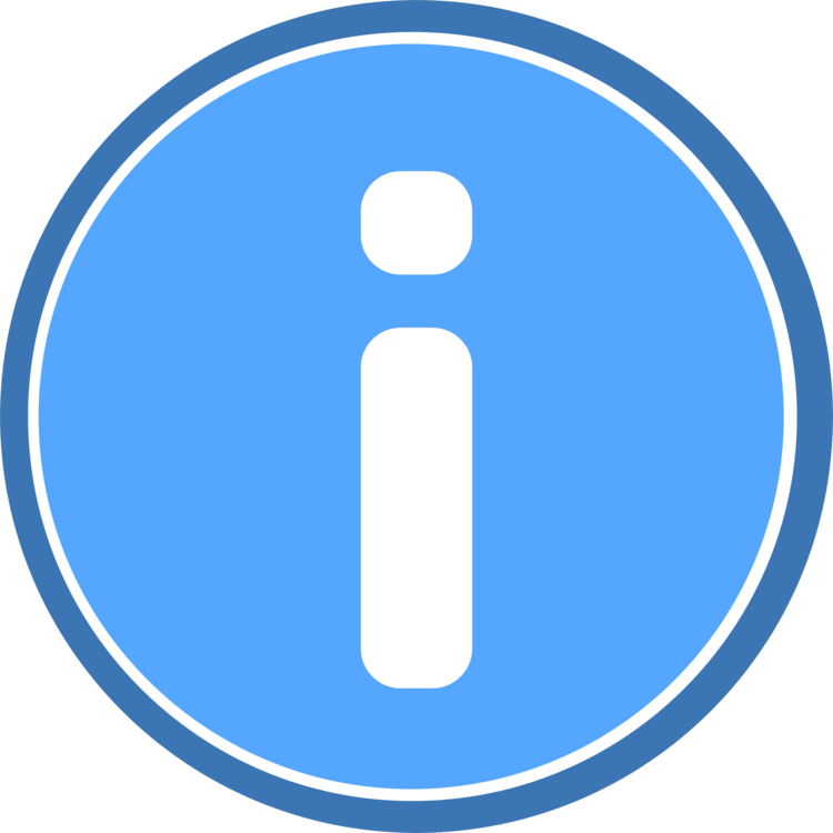 Information Symbol Blue Circle PNG
