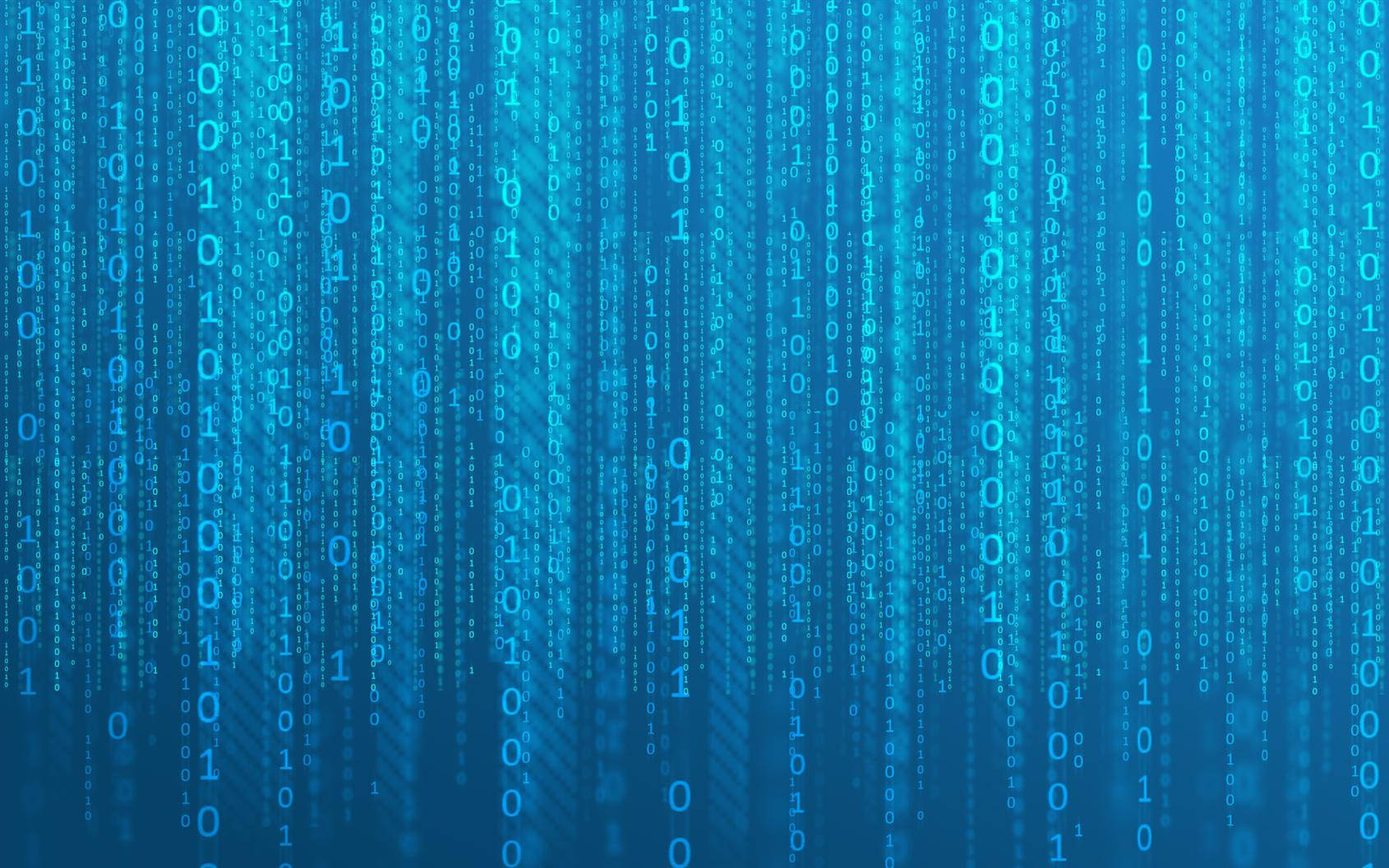 Information Technology Blue Aesthetic Binary Wallpaper