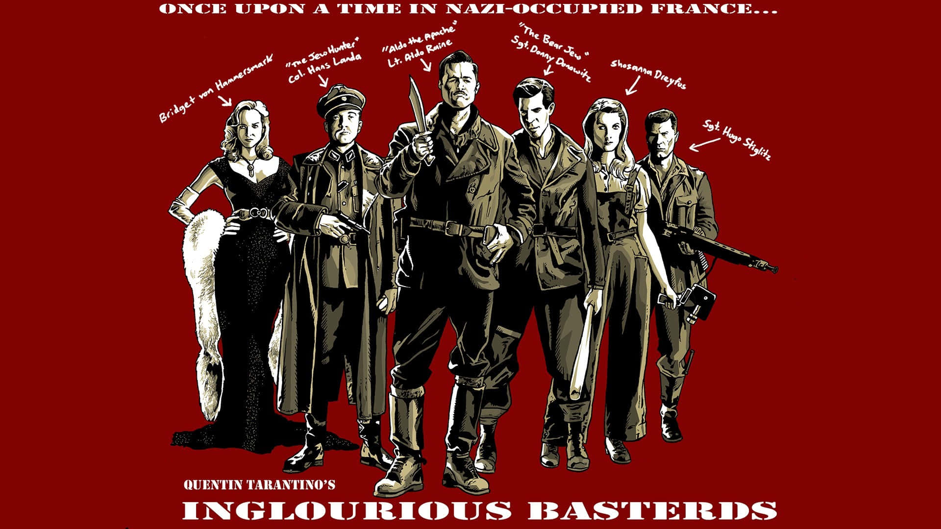 Inglourious Basterds Movie Artwork Wallpaper