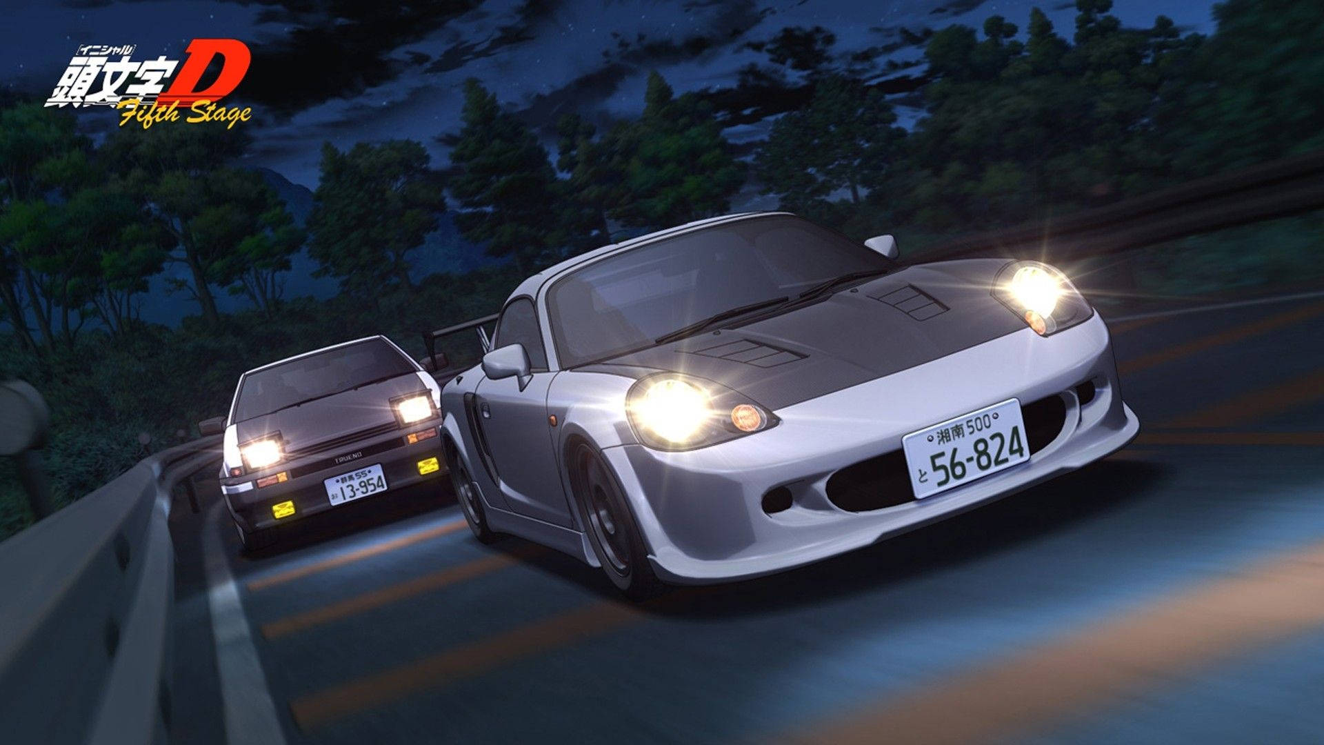 Initial D Animated Cars Wallpaper