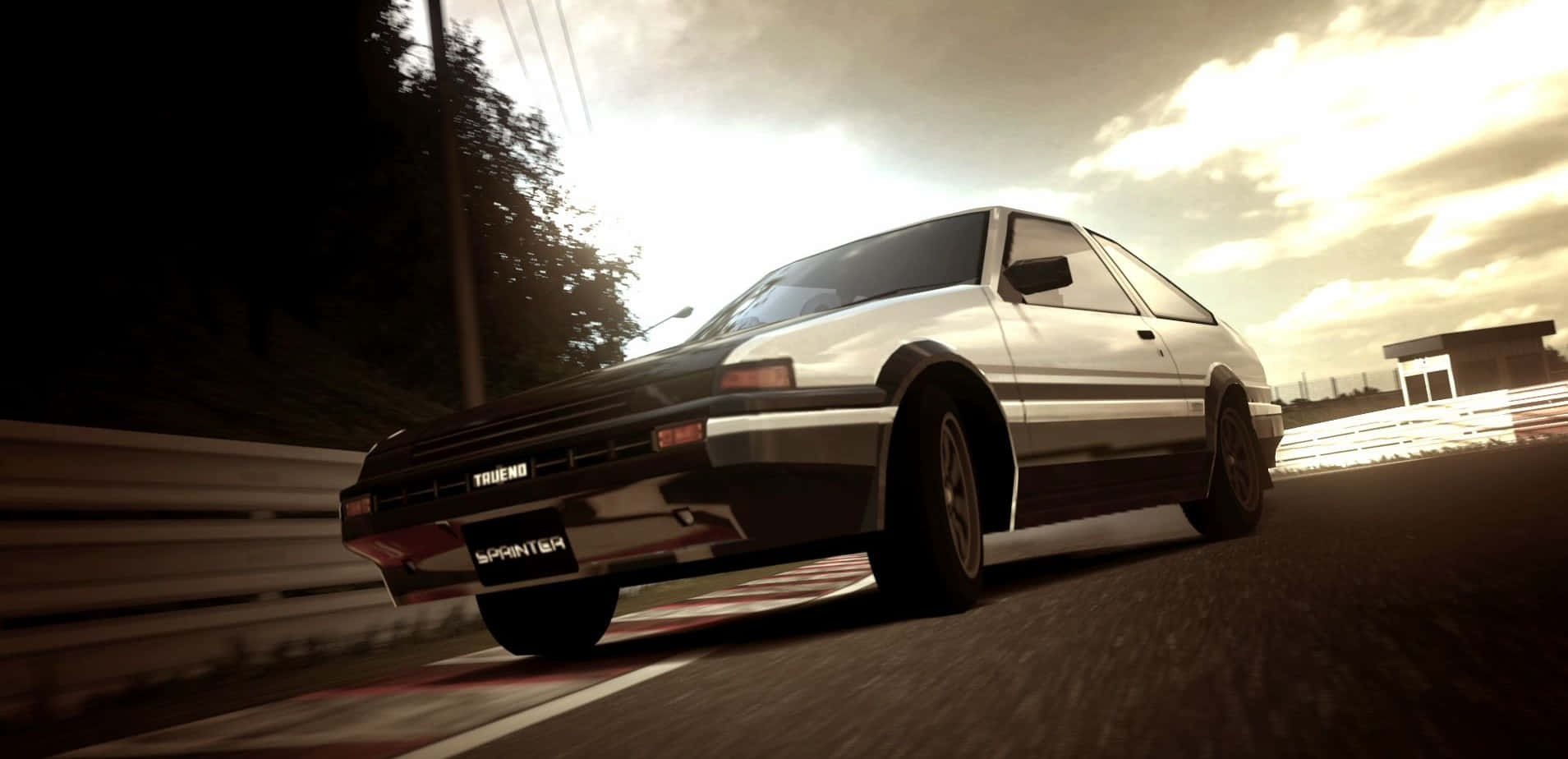 Toyotaae86 Sunset Initial D Baggrund.