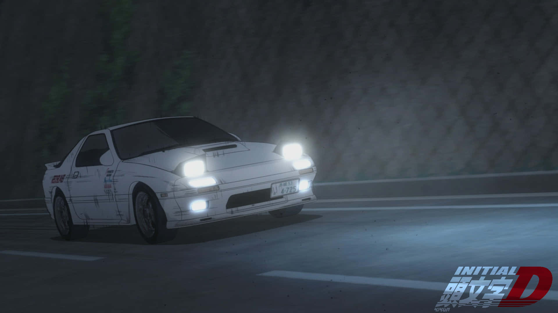 White RX-7 FC Initial D background